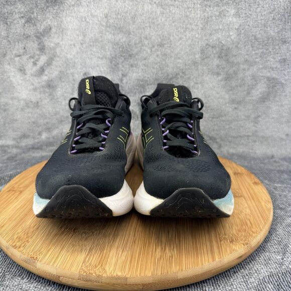 ASICS Gel Nimbus 25 Shoes Womens Size 7 Black Rainbow PureGEL Running Sneakers - Picture 2 of 10